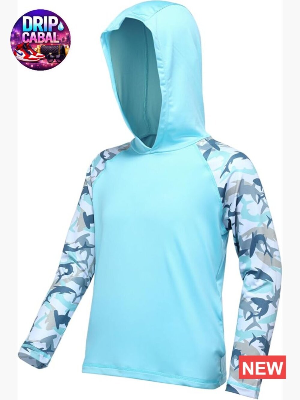 UPF 50+ Sun Protection Long Sleeve Rash Guard Hoodie with Pockets